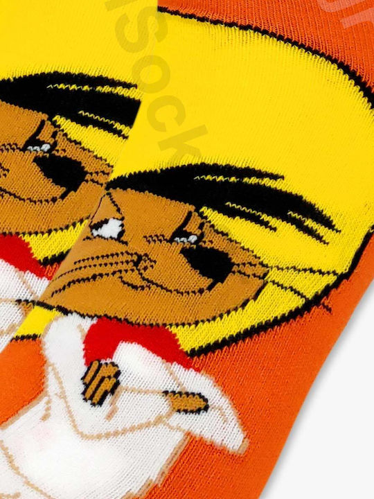 Looney Tunes Κάλτσες με Σχέδια Πορτοκαλί