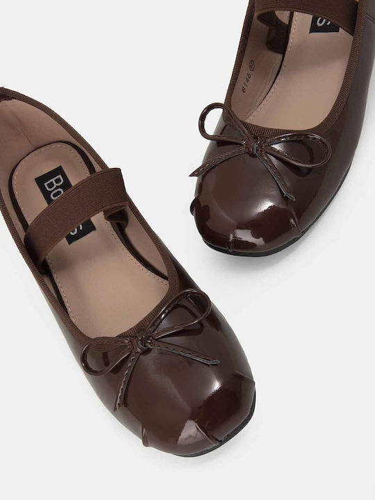 Damen Ballerinas in Braun Farbe