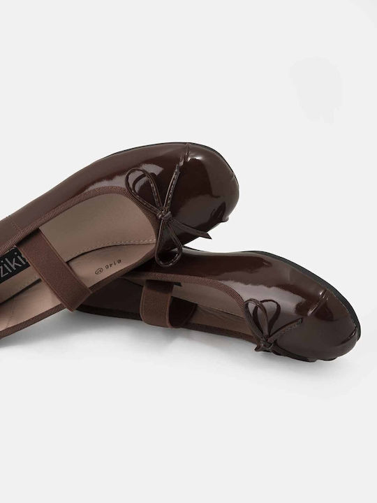 Damen Ballerinas in Braun Farbe