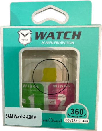 Full Glue Tempered Glass for the Galaxy Watch 4 Classic 42mm 1pcs Black