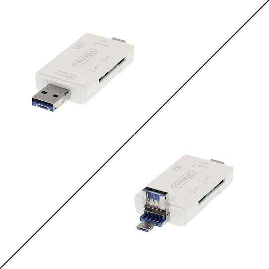 Treqa Usb Card Reader για SD Λευκό
