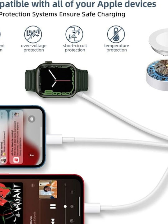 Magnetic Charging Cable 1.2m Λευκό (Apple Watch)