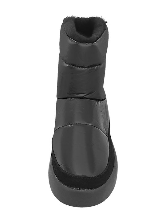 Women's Ankle Boots with Fur Black