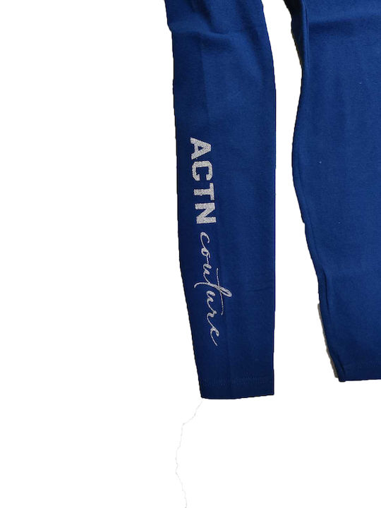 Action Sportswear Kinder Leggings Lang Blau