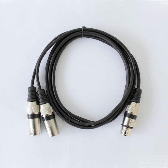 Cobra Cable XLR male / XLR female - XLR female Μαύρο 1.5m (CL160-015)