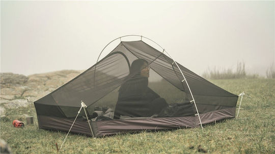 Robens Camping Tent Tunnel Mountaineering Green with Double Cloth 3 Seasons for 2 People Waterproof 2000mm 225x165x100cm