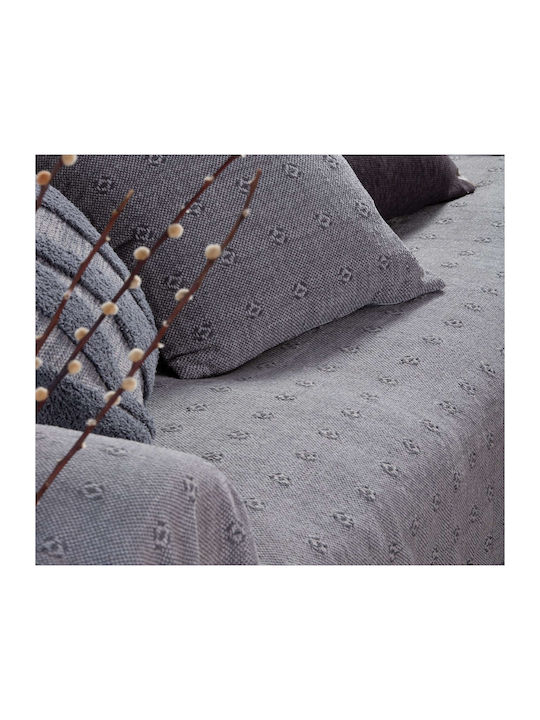 Nef-Nef Homeware Ριχτάρι Πολυθρόνας Devine 180x180εκ. Grey