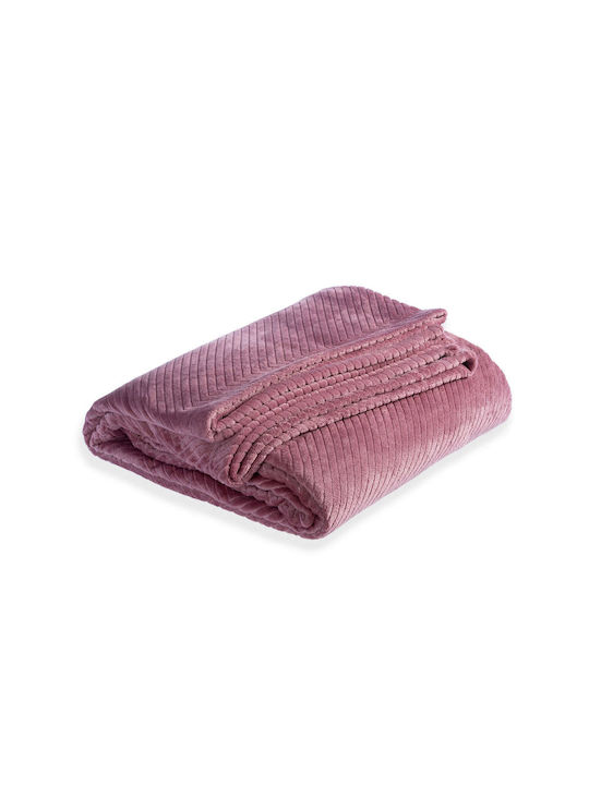 Nef-Nef Homeware Ριχτάρι Πολυθρόνας Dakari 130x180εκ. Mauve