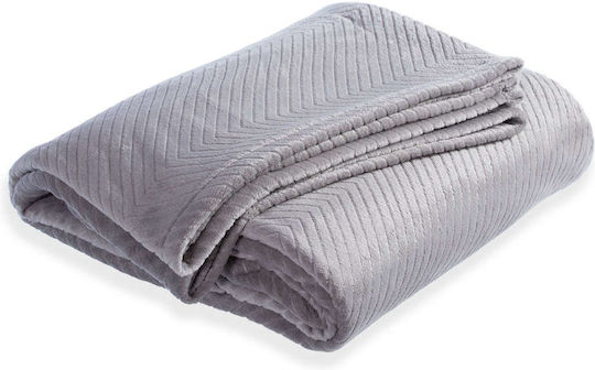 Nef-Nef Homeware Dakari Ριχτάρι Τριθέσιου Καναπέ Ζακάρ 180x300εκ. Grey