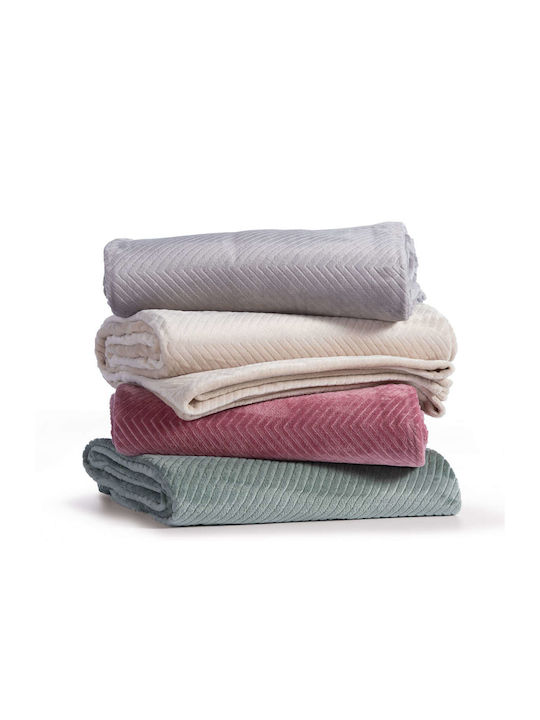 Nef-Nef Homeware Three-Seater Sofa Throw Dakari 180x300cm Mauve