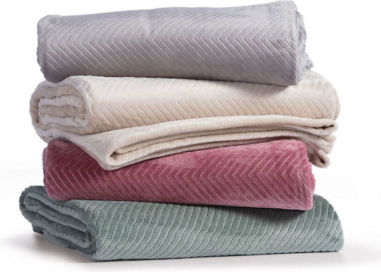 Nef-Nef Homeware Dakari Ριχτάρι Διθέσιου Καναπέ Ζακάρ 180x250εκ. Grey