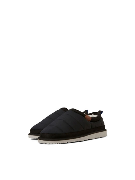 Heel Enclosed Men's Slipper Black