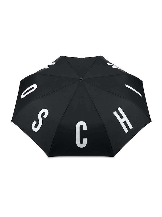 Moschino Umbrelă de ploaie Compact Neagră