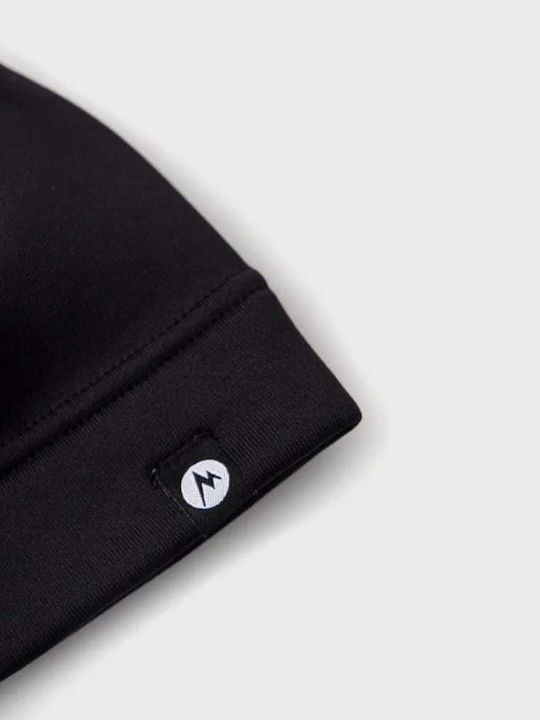 Beanie Unisex Fleece Σκούφος Πλεκτός σε Μαύρο χρώμα