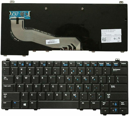 Πληκτρολόγιο Laptop για Dell με Backlit και Διάταξη Αγγλικά (US) σε Μαύρο χρώμα