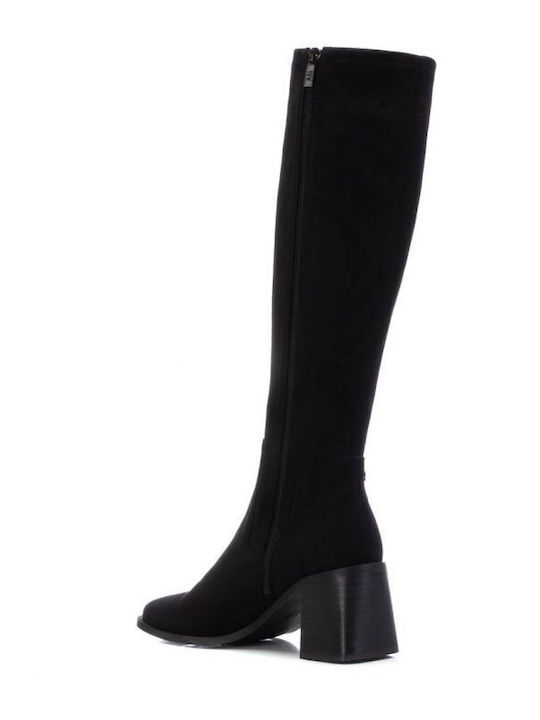 Xti Suede Women's Boots with Zipper Black