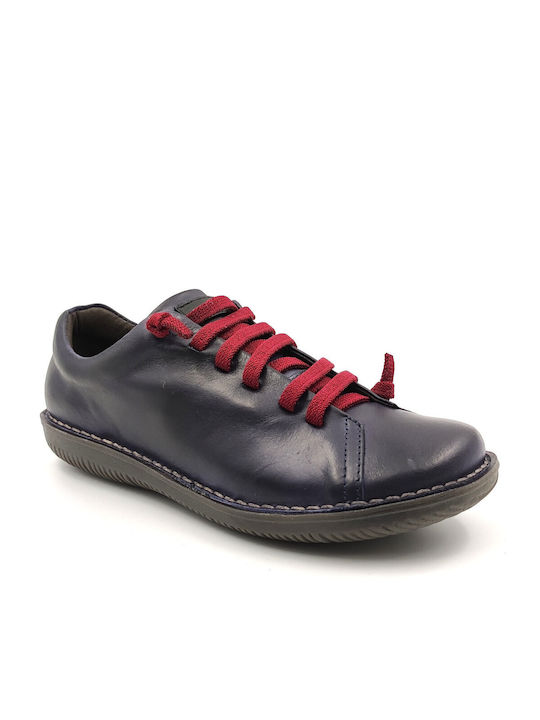 Chacal Δερμάτινα Γυναικεία Oxfords σε Navy Μπλε Χρώμα