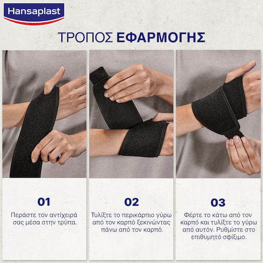 Hansaplast Sport Adjustable Ρυθμιζόμενος Νάρθηκας Neoprene σε Μαύρο Χρώμα
