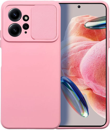 Slide Umschlag Rückseite Silikon 0.2mm Rosa (Redmi Note 12 4G)