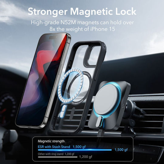 ESR Classic Hybrid Back Cover Metallic 1.3mm Transparent (iPhone 15 Pro Max)