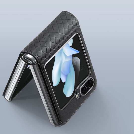 Dux Ducis Bril Back Cover Synthetic Leather Magnetic Black (Galaxy Z Flip5)