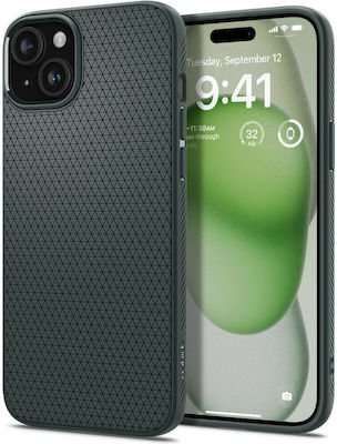 Spigen Liquid Air Back Cover Silicone Durable Abyss Green (iPhone 15 Plus) ACS06652