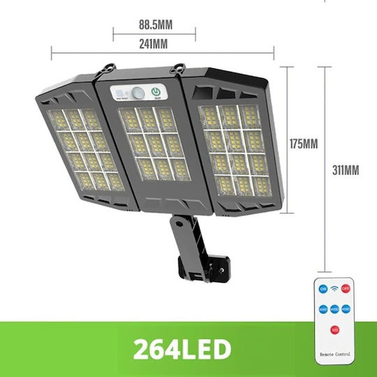 Arrango Ηλιακό Φωτιστικό Δρόμου 50W Ψυχρό Λευκό 6500K με Αισθητήρα Κίνησης και Τηλεχειριστήριο