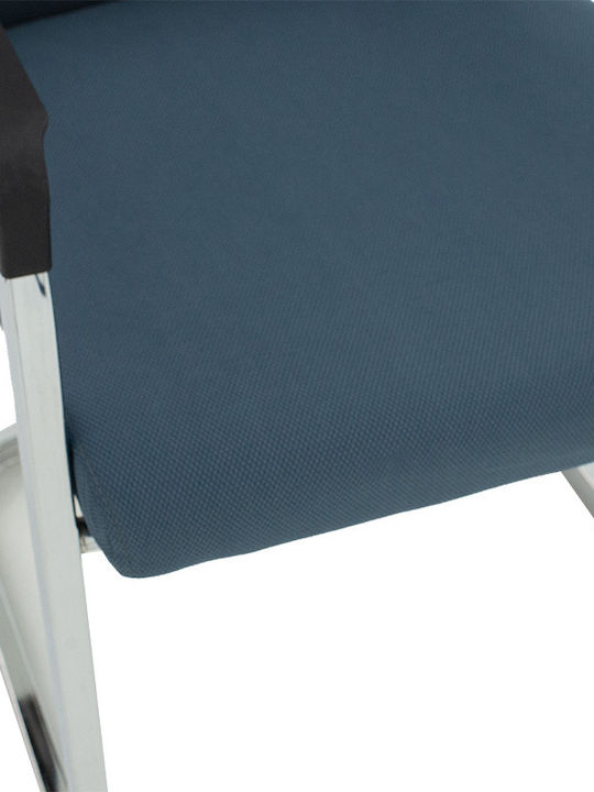 Visitor Chair with Arms Blue 48x51x98cm