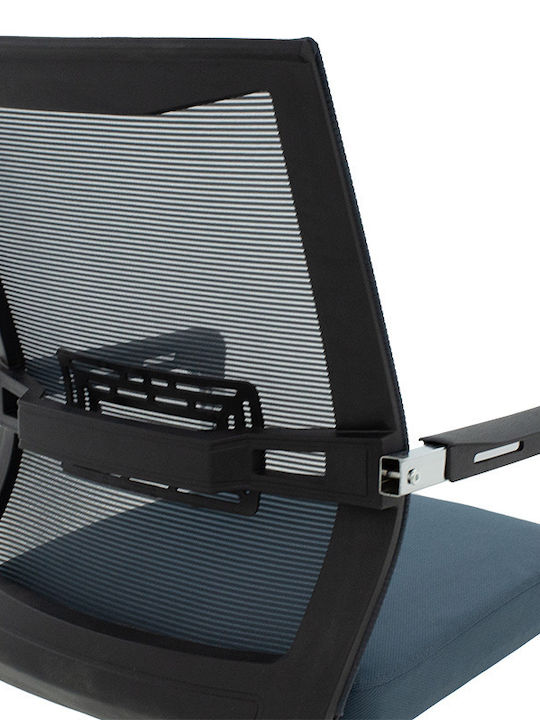 Visitor Chair with Arms Blue 48x51x98cm