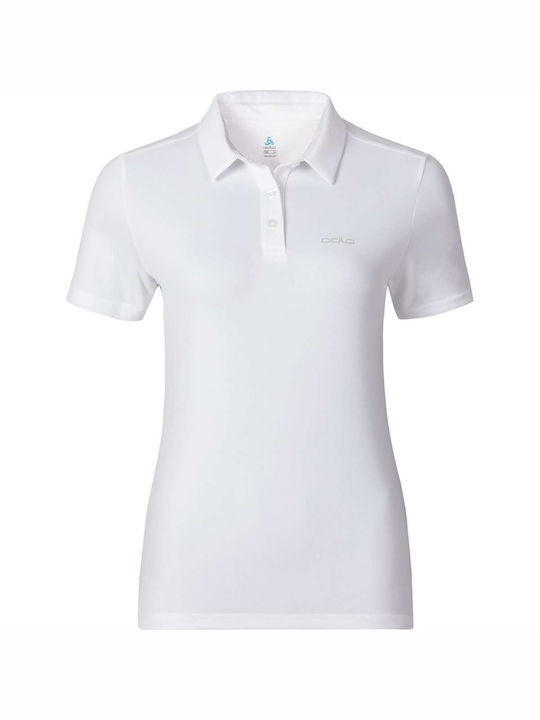 Odlo Damen Polo Bluse Kurzarm Weiß