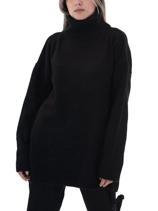 Tailor Made Knitwear Μακρυμάνικο Γυναικείο Πουλόβερ Μαύρο