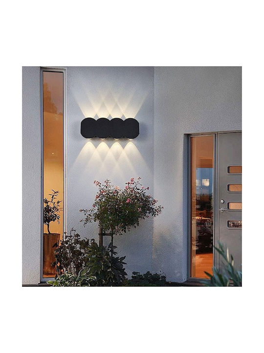 Φωτιστικό Τοίχου LED Μαύρο 8x8x8εκ.