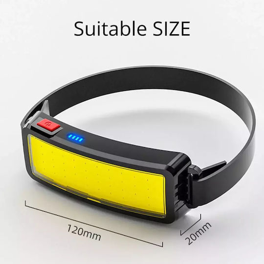 Ideahellas Rechargeable Headlamp LED IP64 with Maximum Brightness 1600lm 5pcs Black
