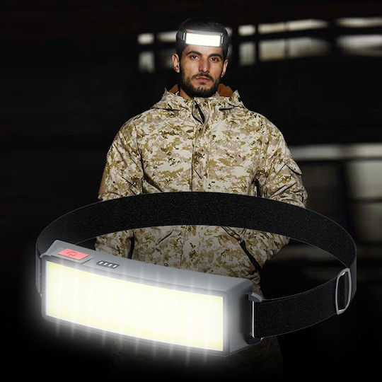 Ideahellas Rechargeable Headlamp LED IP64 with Maximum Brightness 1600lm 3pcs Black