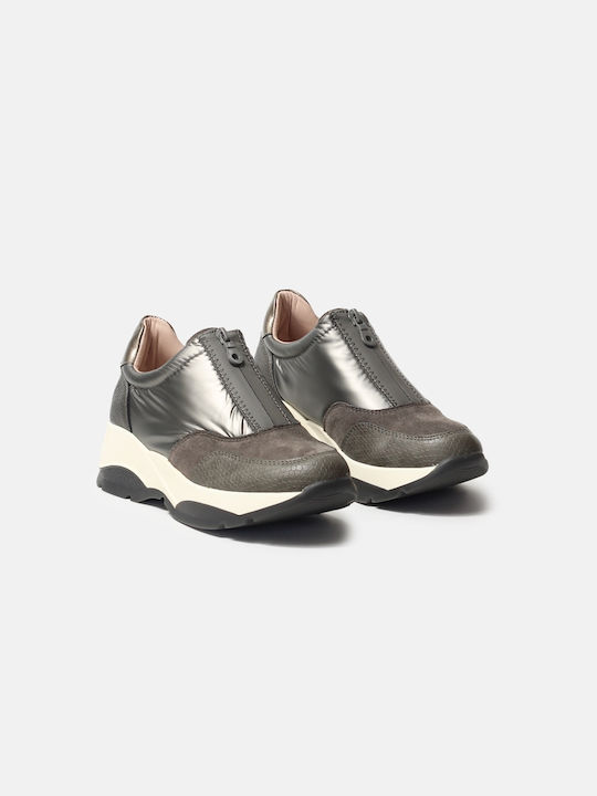 InShoes Συνδυασμό Υλικών Damen Chunky Sneakers Gray