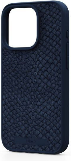 Njord Back Cover Leather 2mm Blue (iPhone 15 Pro)