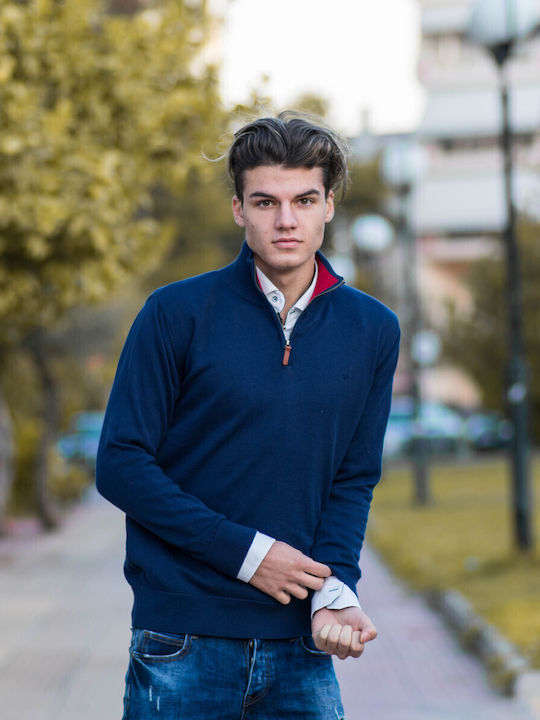 Pulover cu mânecă lungă Albastru