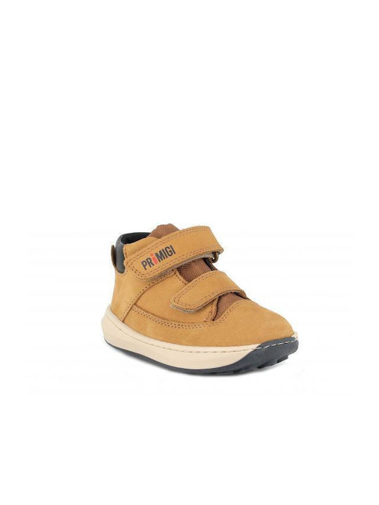 Primigi Kids Boots with Hoop & Loop Closure Tabac Brown