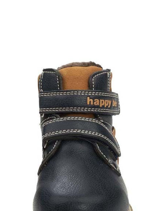 Happy Bee Kids PU Leather Boots Blue