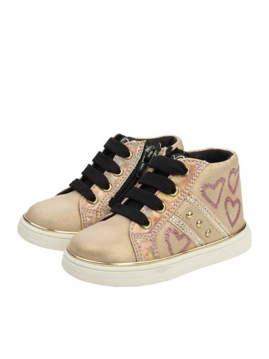 Kids Boots with Laces Pink