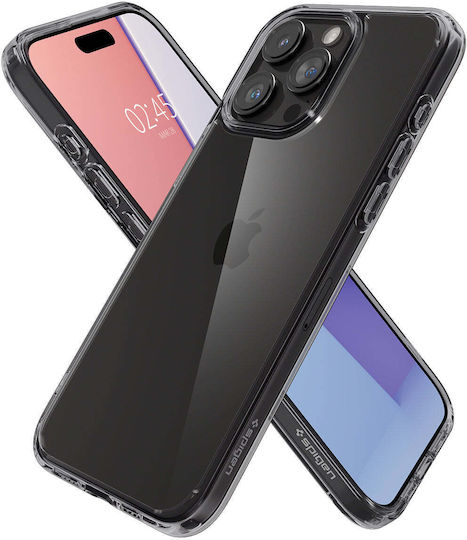 Spigen Ultra Hybrid Back Cover Plastic 2mm Set with Tempered Glass Space Crystal (iPhone 15 Pro Max)