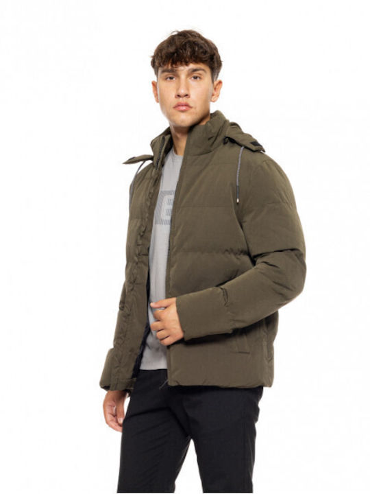 Biston Herren Winter Jacke Puffer Grün