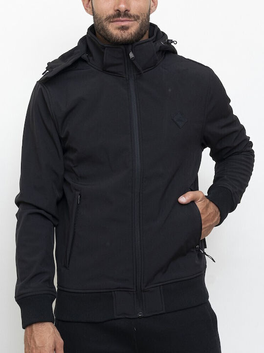 Winter Jacket Softshell Waterproof and Windproof Black