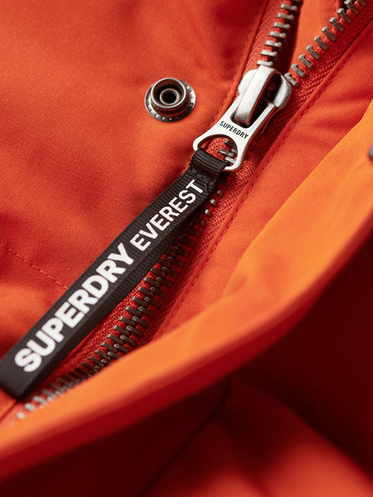 Everest Short Winter Jacket Puffer Orange