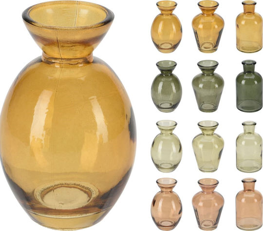 Koopman Glass Vase Brown 5x10cm