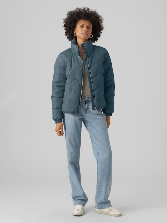 Vero Moda Κοντό Γυναικείο Bomber Jacket Γαλάζιο
