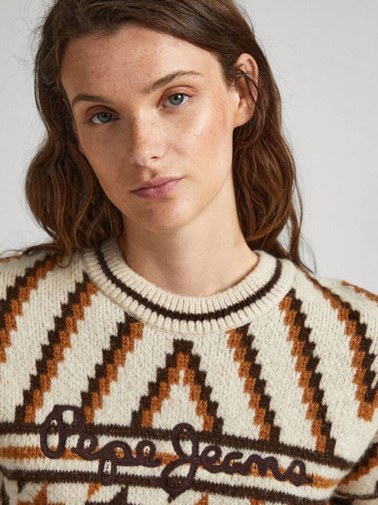 E1 Drop 3a Deanna Women's Long Sleeve Beige Sweater