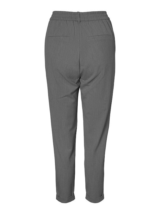 Women's Fabric Trousers Grey Pinstripe