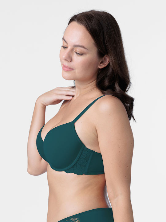 Bra with Light Padding Underwire Green