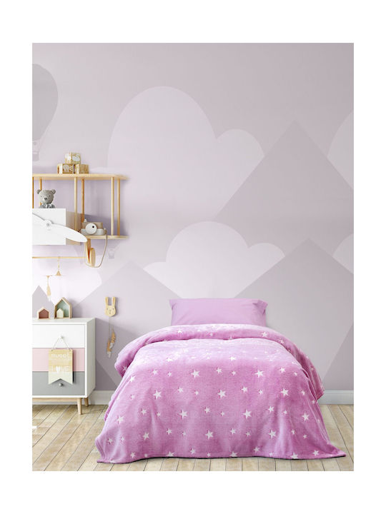 Kocoon Fleece Blanket Glow Star Fluorescent Pink 150x220cm